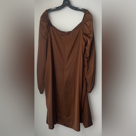 Olive + Oak Chocolate Brown Dress Plus Size 4X - Picture 3 of 8